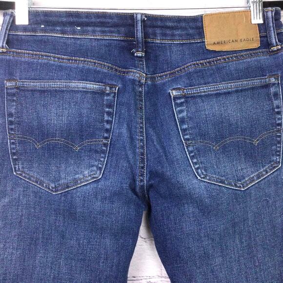 American Eagle Men's Next Level Airflex Medium Wash Slim Jeans Size 30X32 - Picture 4 of 9